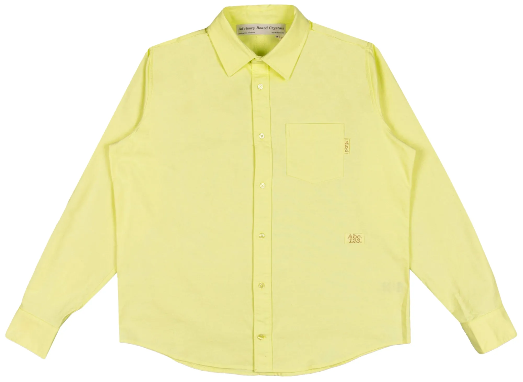 Advisory Board Crystals Abc. 123. Oxford Shirt in Sulfur