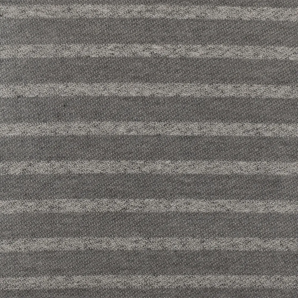 Ash Gray-Gray-Multi Stripe Baby French Terry Knit Fabric