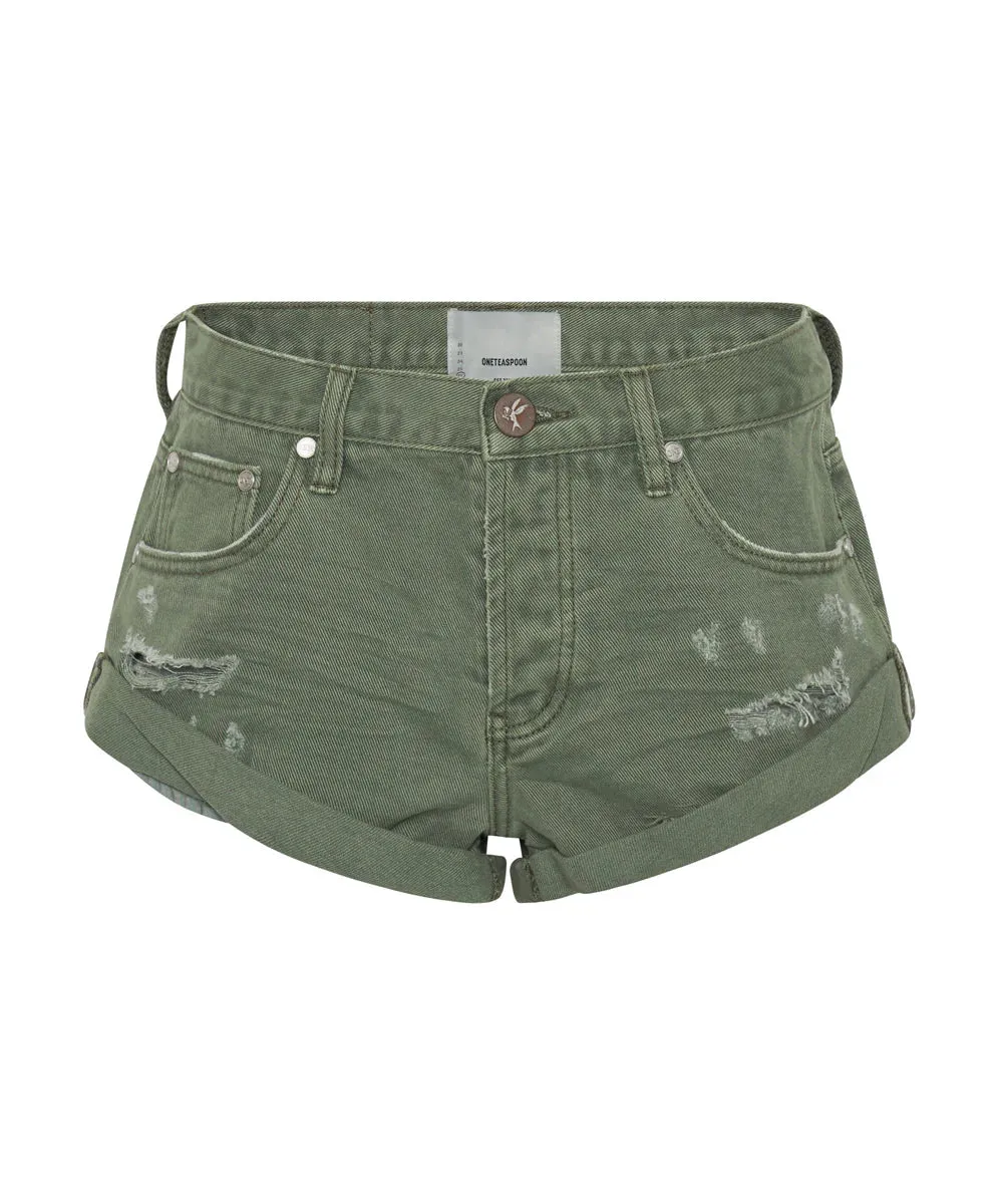 Bandit Low Waist Denim Short - Super Khaki