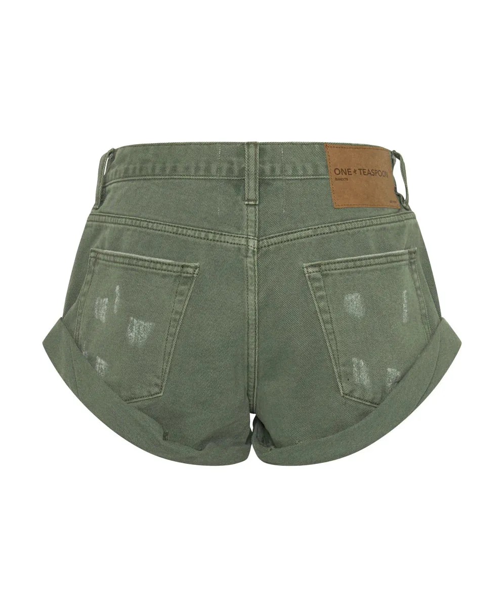 Bandit Low Waist Denim Short - Super Khaki