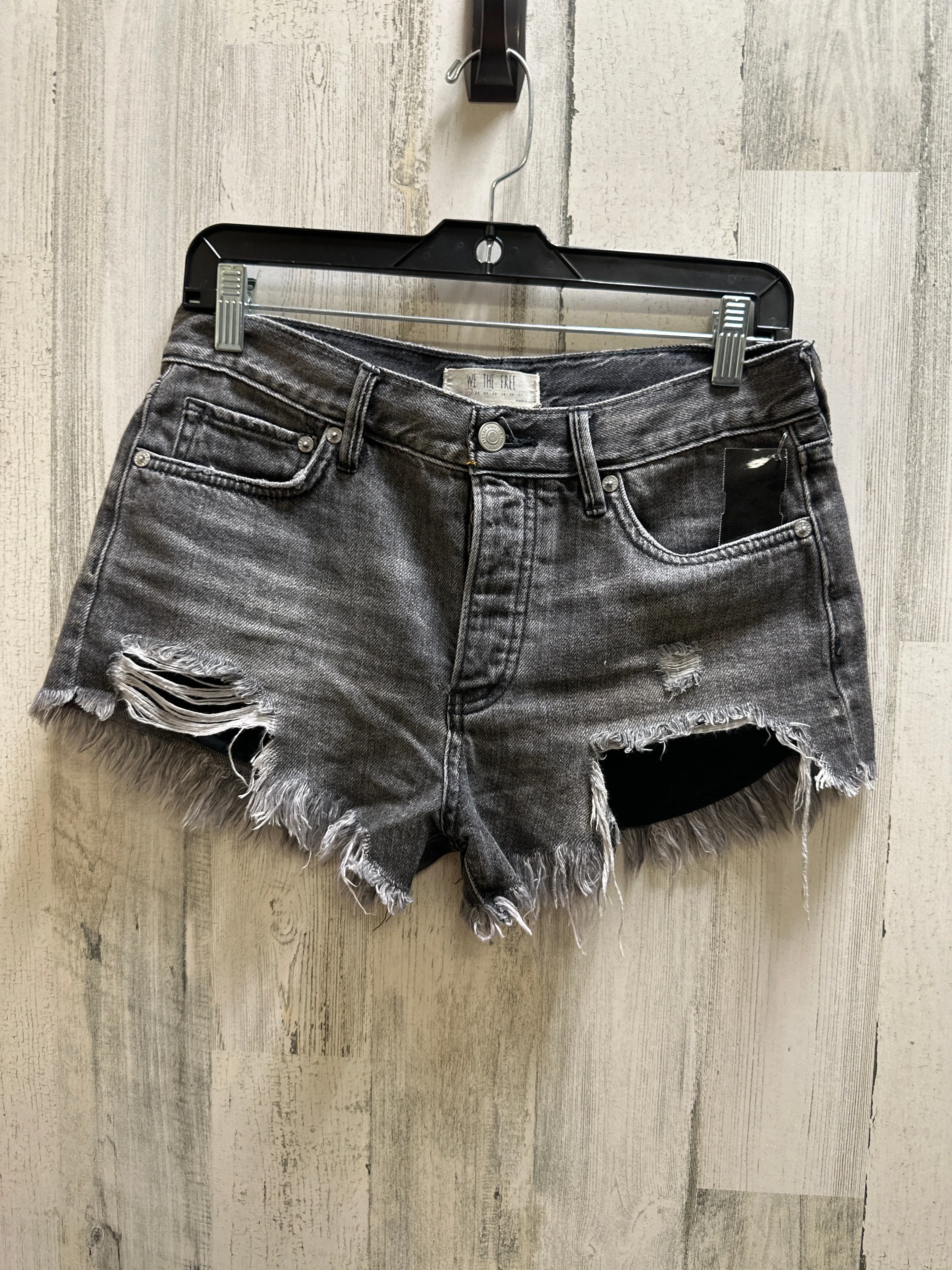 Black Denim Shorts We The Free, Size 0