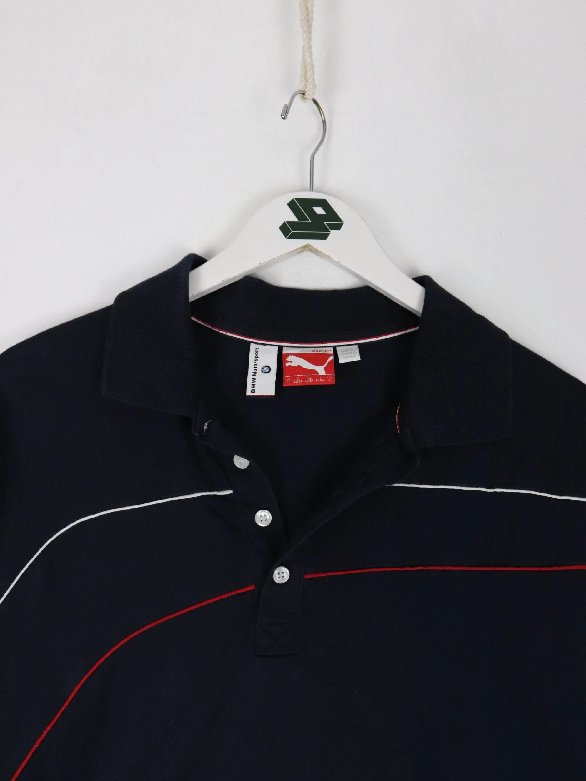 BMW Polo Shirt Fits Mens Medium Blue Puma