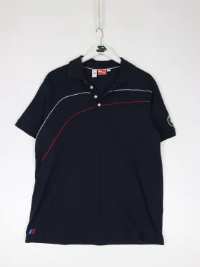 BMW Polo Shirt Fits Mens Medium Blue Puma