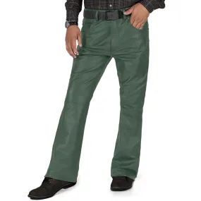 Brivon Men's Green Faux Leather Pants