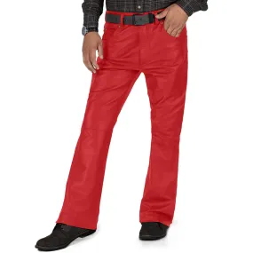 Brivon Men's Red Faux Leather Pants