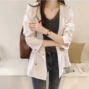 Casual Mid-Length Hooded Trench Coat Coat