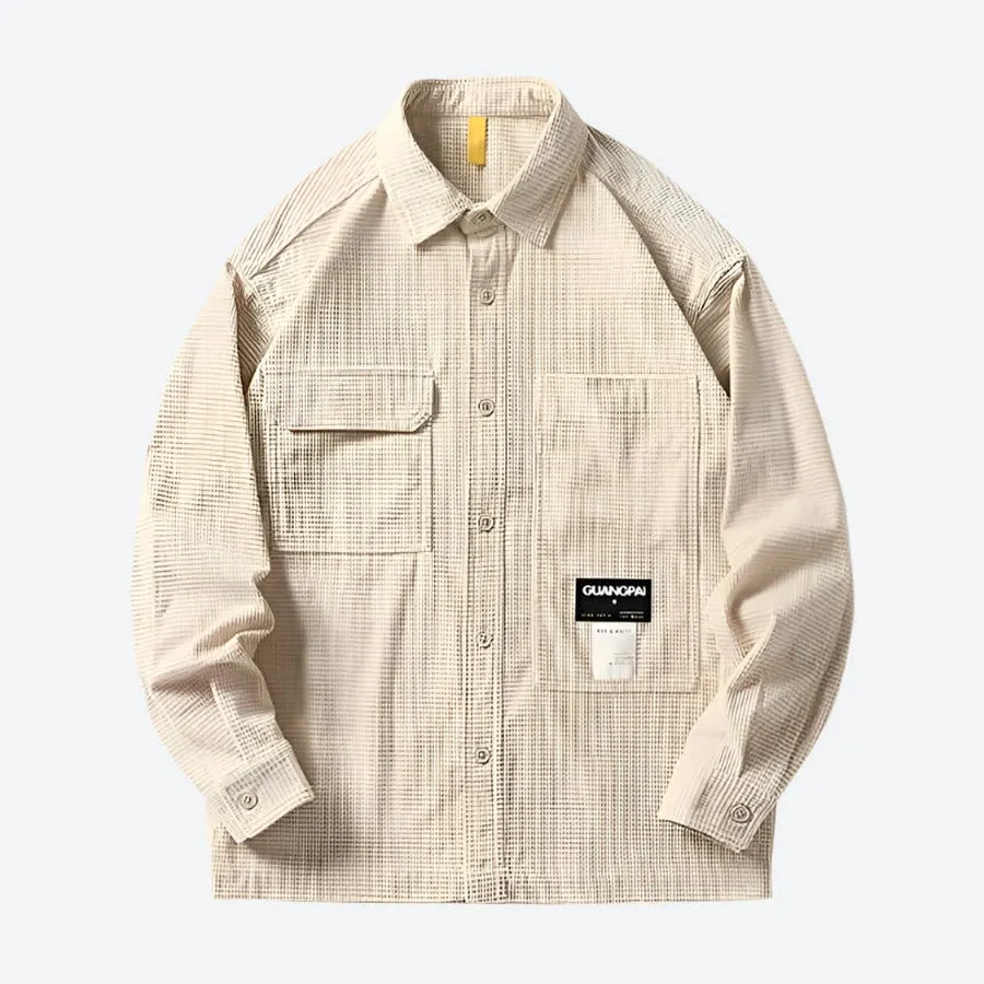 Casual Oversized Button-Up Utility Shirts