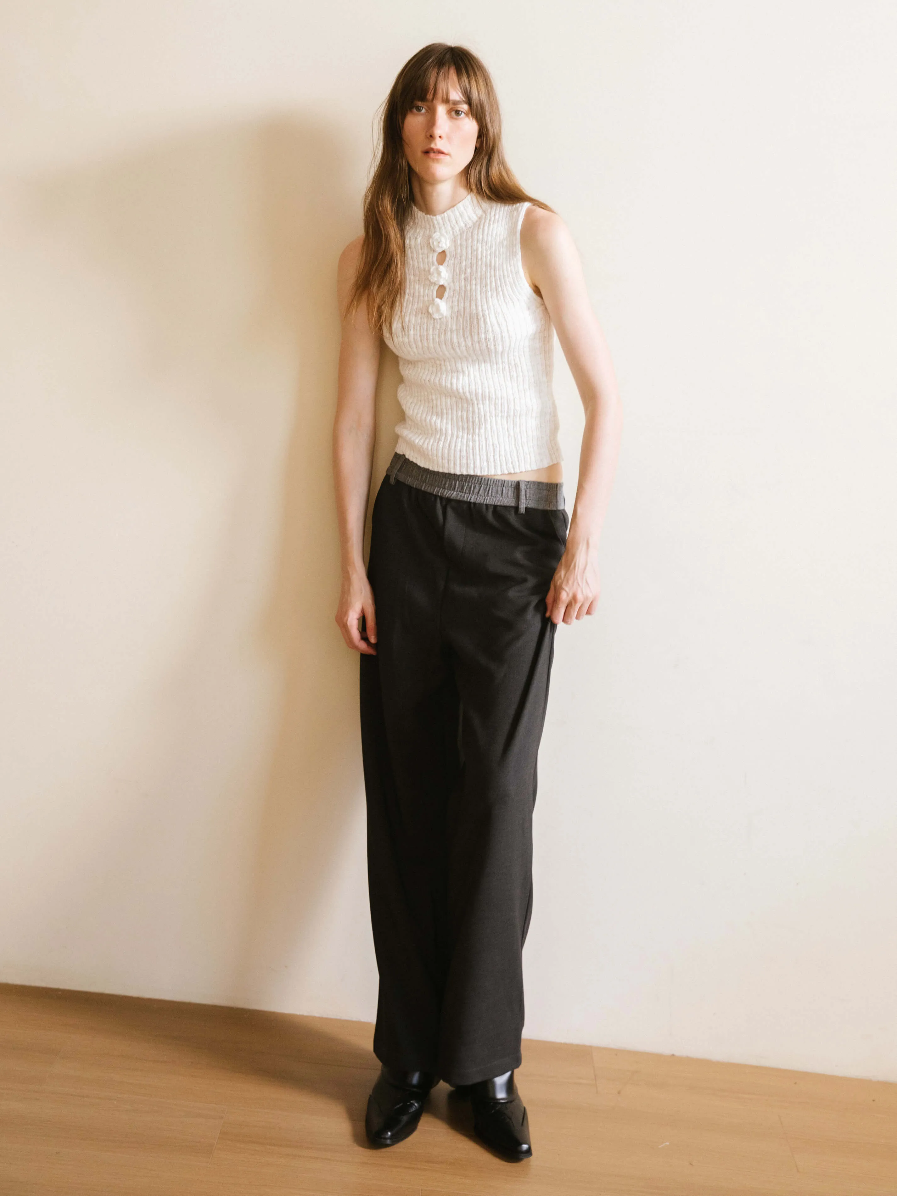 Colorblock Casual Straight Trousers