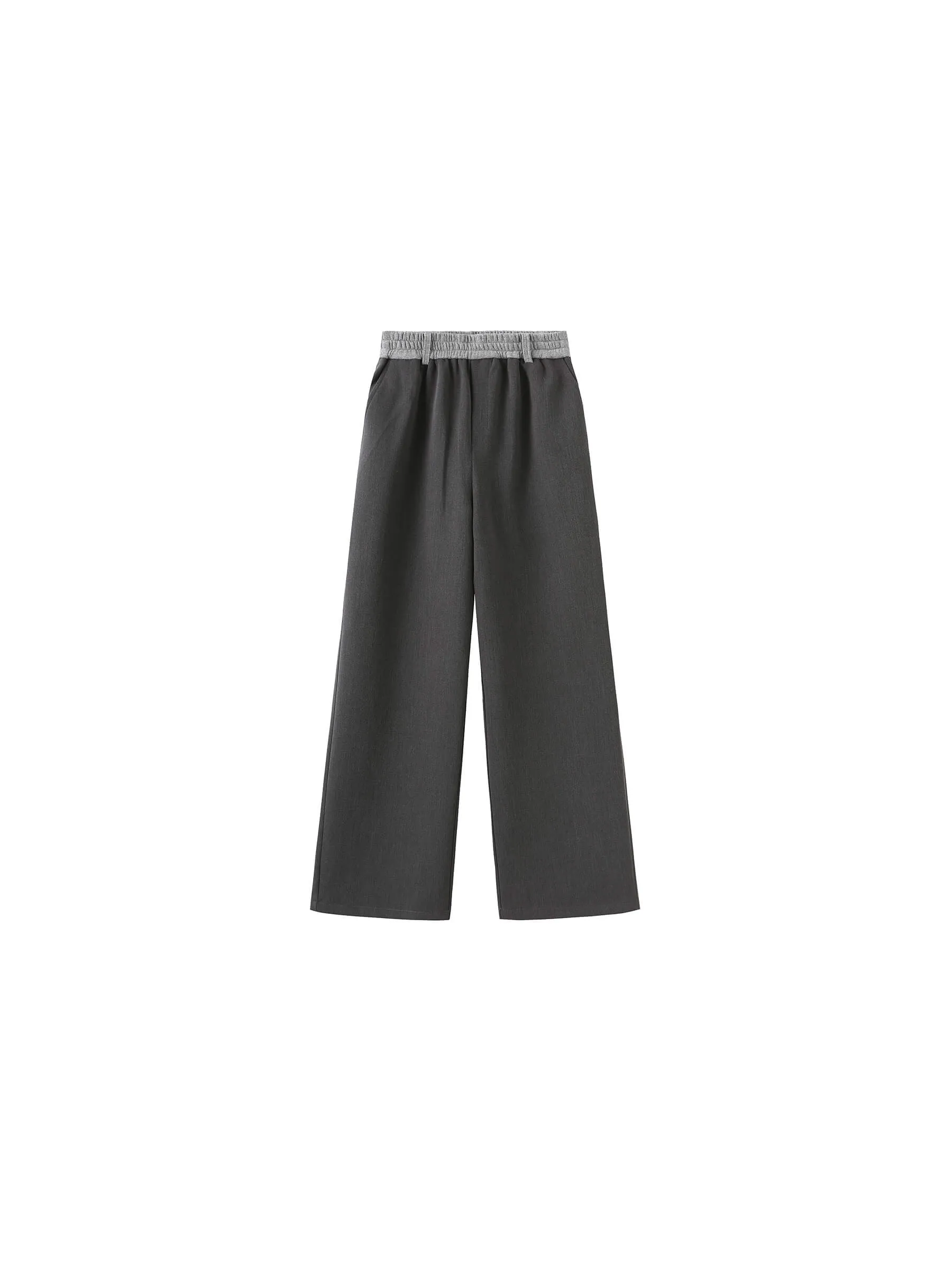 Colorblock Casual Straight Trousers