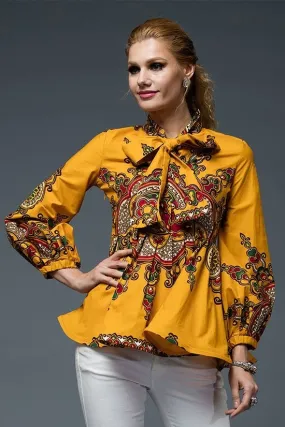 Dashiki Peplum Top