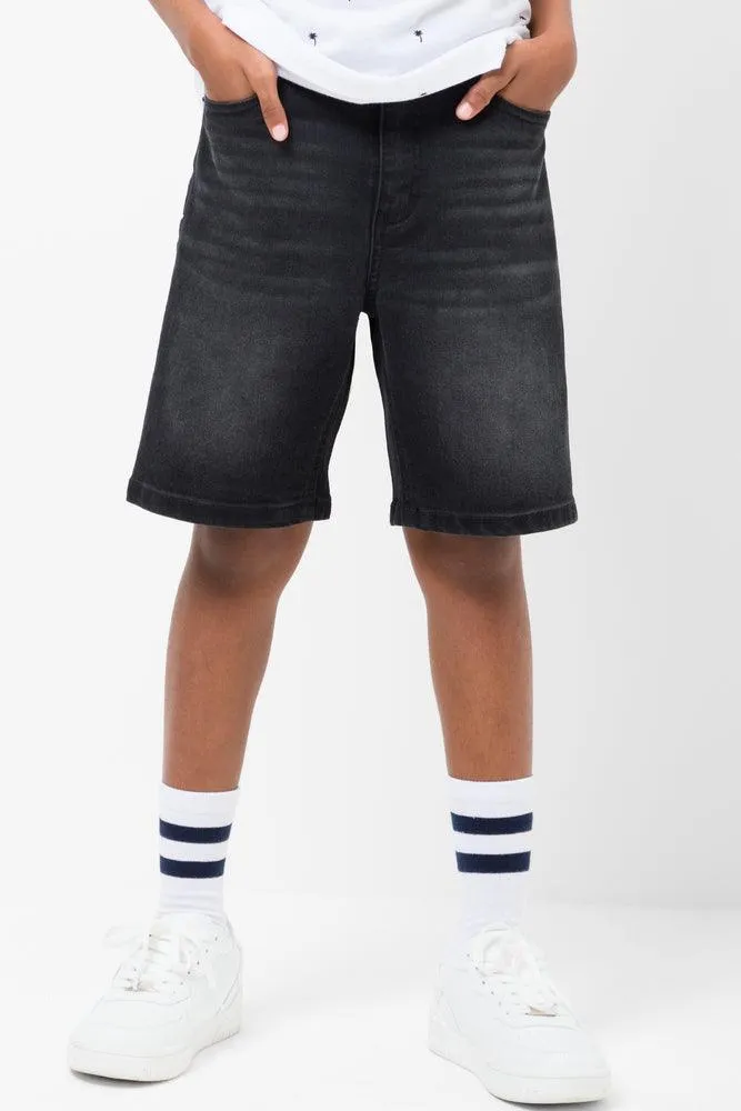 Denim Short Entry Black