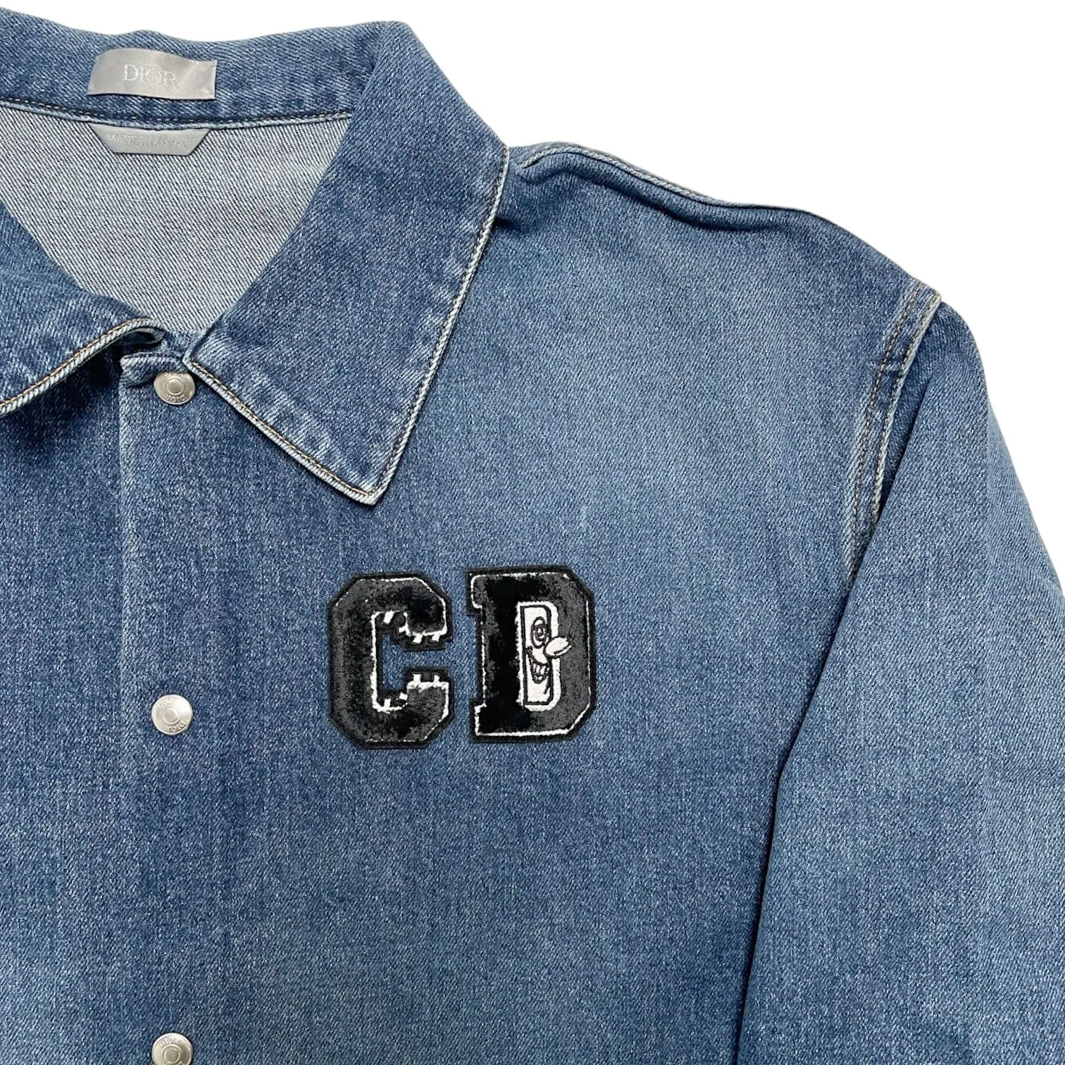 Dior x Kenny Scharf Denim Overshirt Jacket Blue