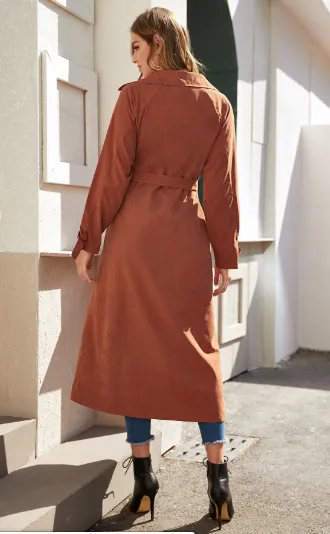 Double Breasted Belted Trench Coat( CLEARANCE SALE )