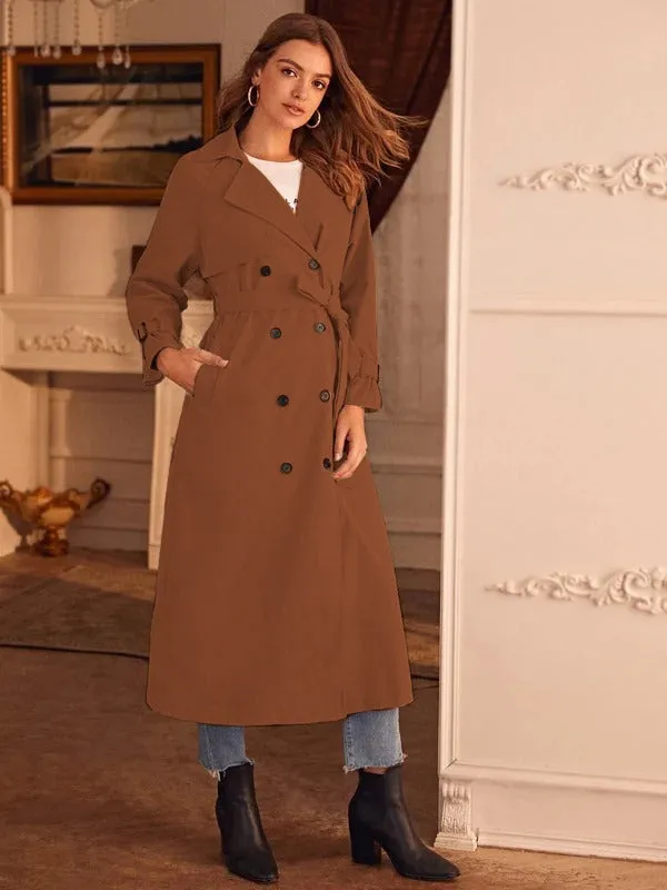 Double Breasted Belted Trench Coat