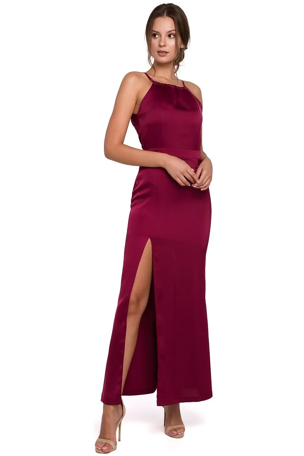 Elegant Halter Neck Maxi Gown