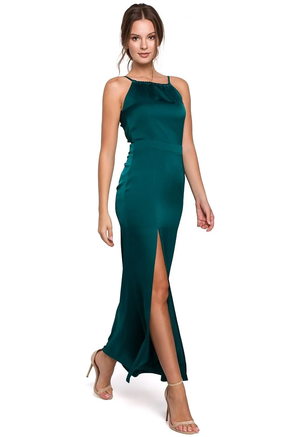 Elegant Halter Neck Maxi Gown