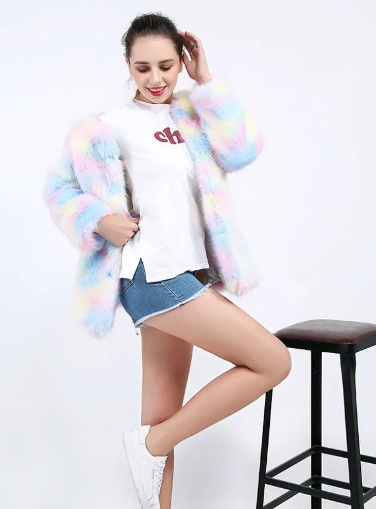 Female Fox Fur Coat Mink Coat Color Jacket