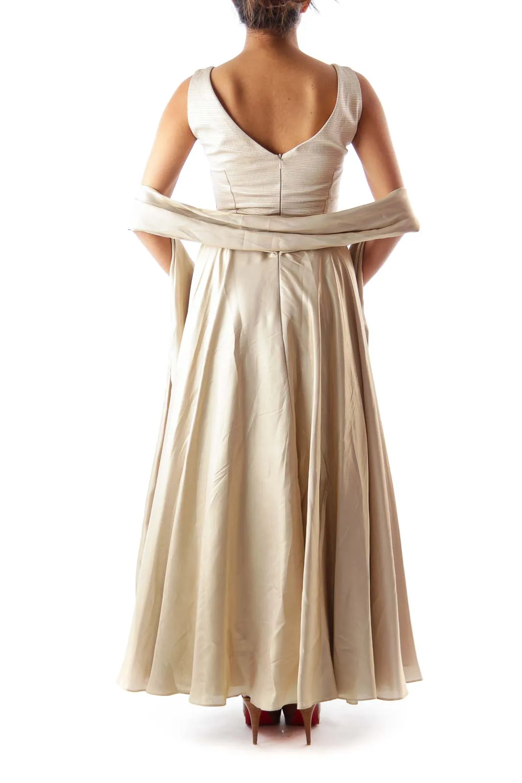 Gold Maxi Gown Dress