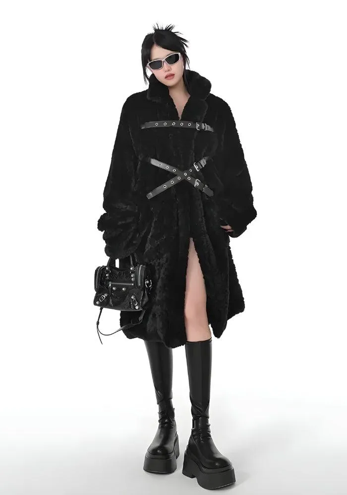 Gothic Faux Fur Fluffy Long Jacket