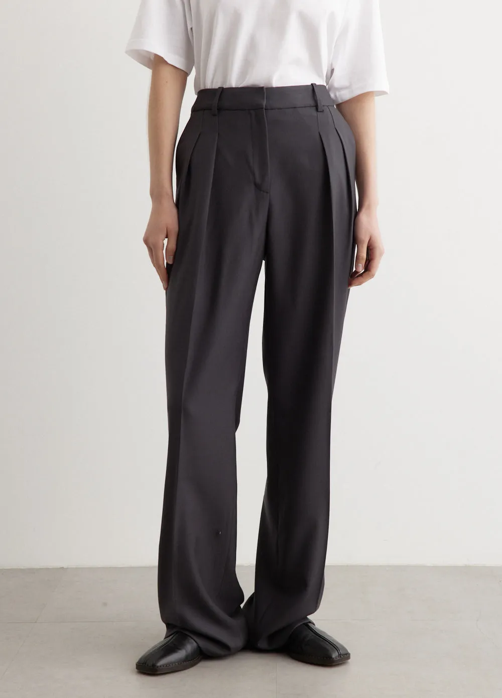 Grey Anthracite Tailored Pants