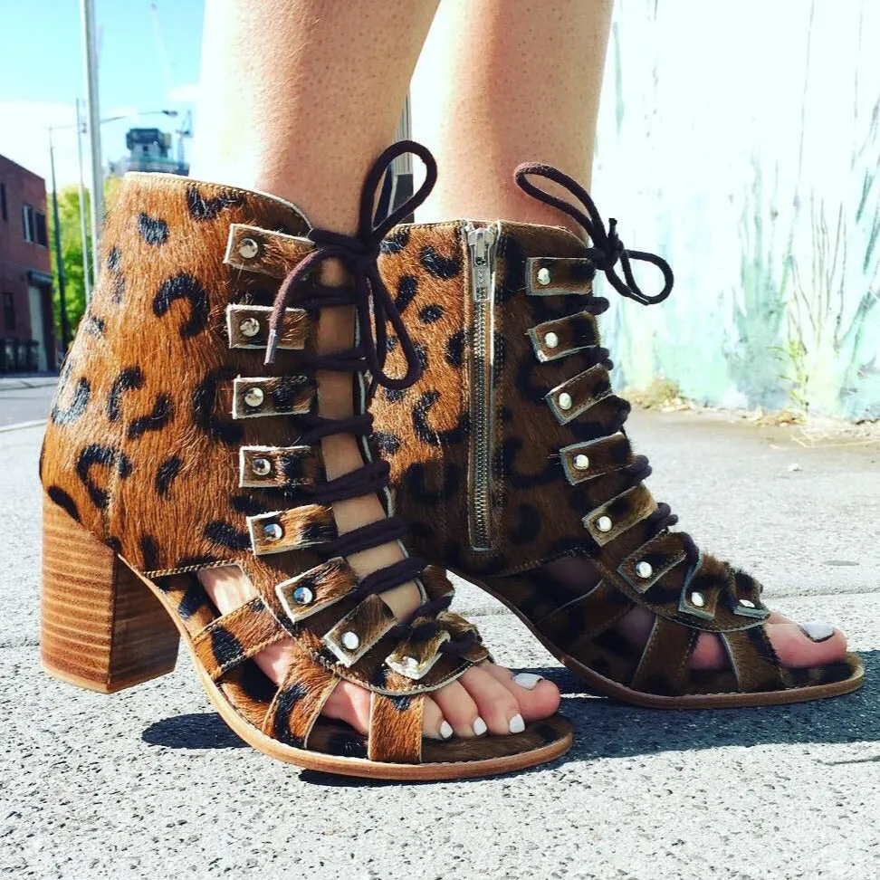 Gypsy Gladiator Sandals - Leopard