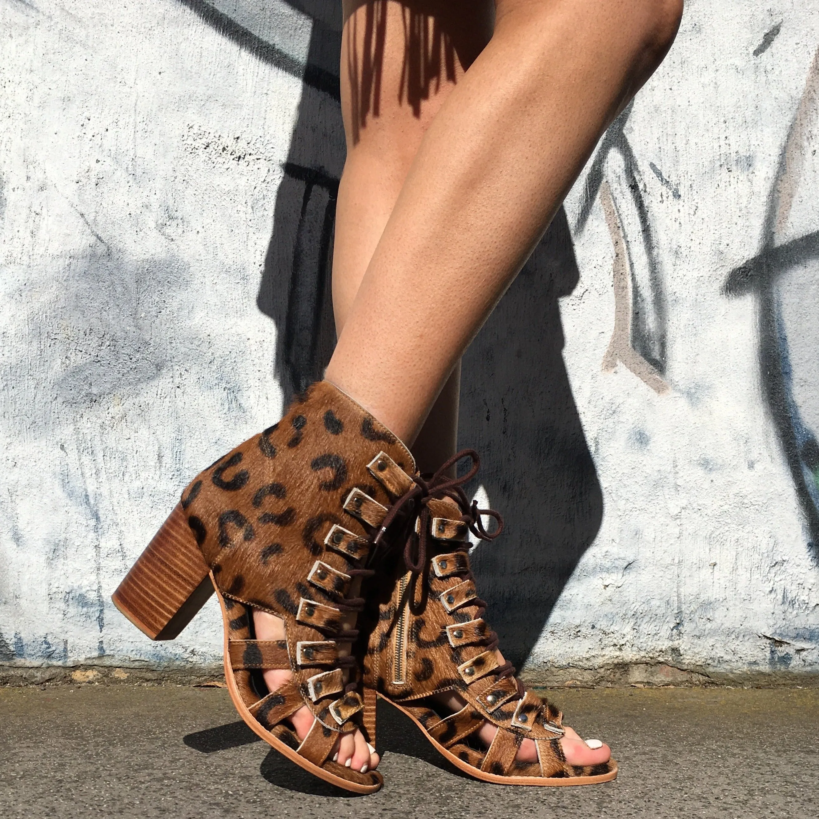 Gypsy Gladiator Sandals - Leopard