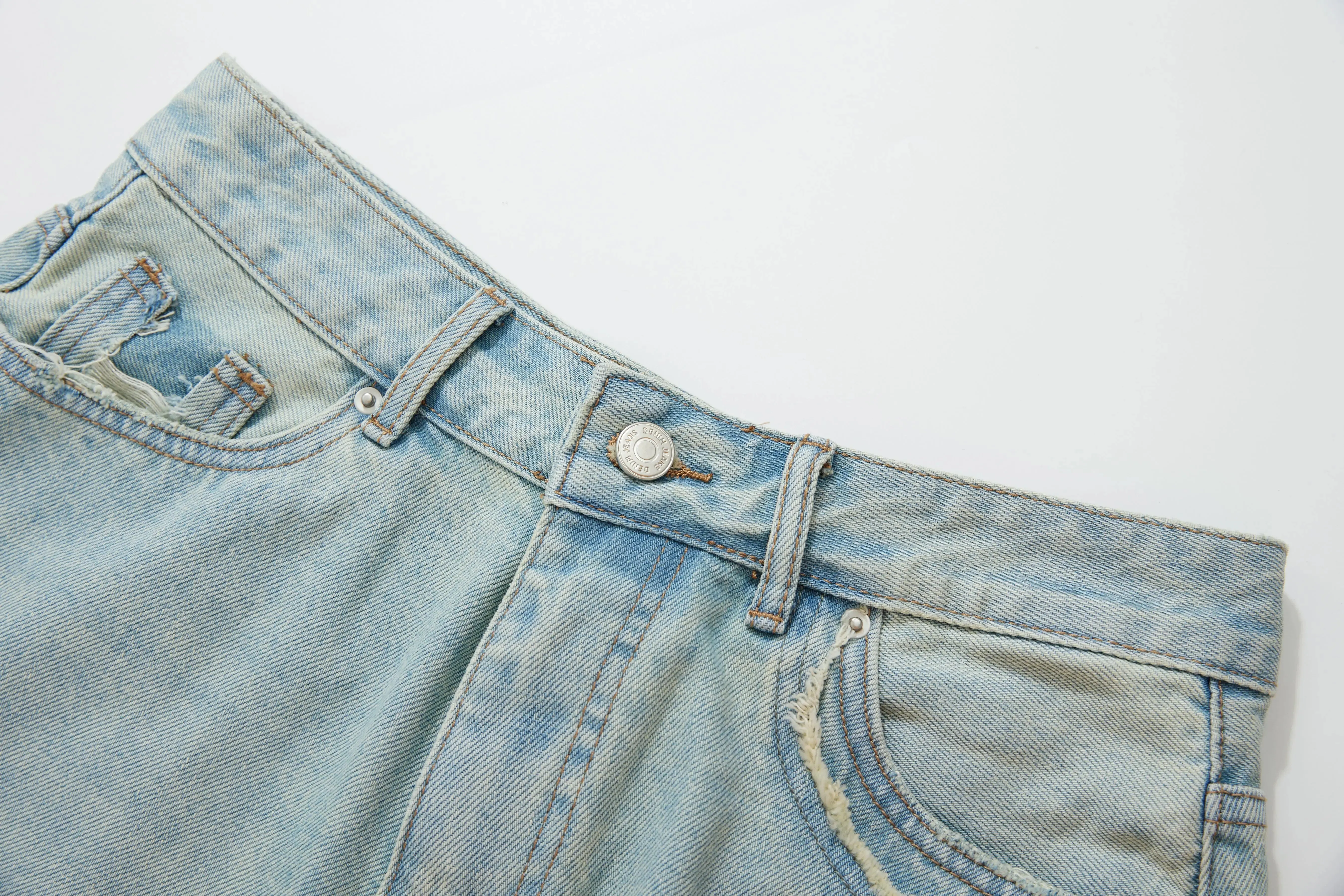 HZ8863 Distressed Denim Shorts