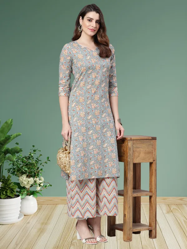 Idalia Printed Kurta with Palazzo Pants