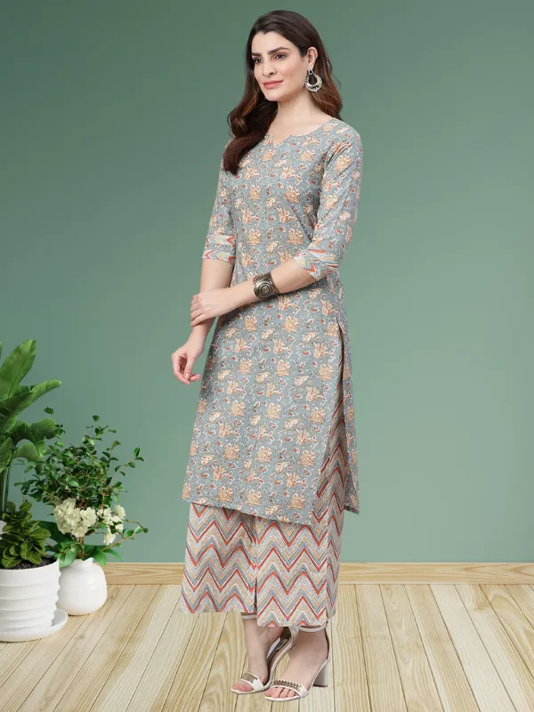 Idalia Printed Kurta with Palazzo Pants