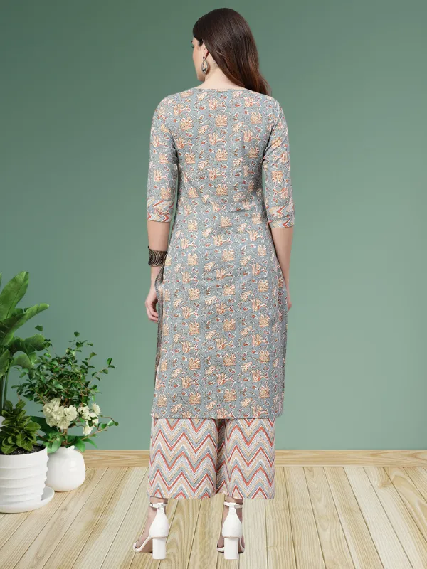 Idalia Printed Kurta with Palazzo Pants