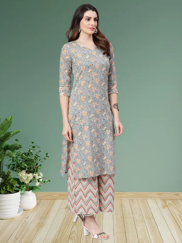 Idalia Printed Kurta with Palazzo Pants