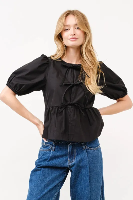 irena blouse - black