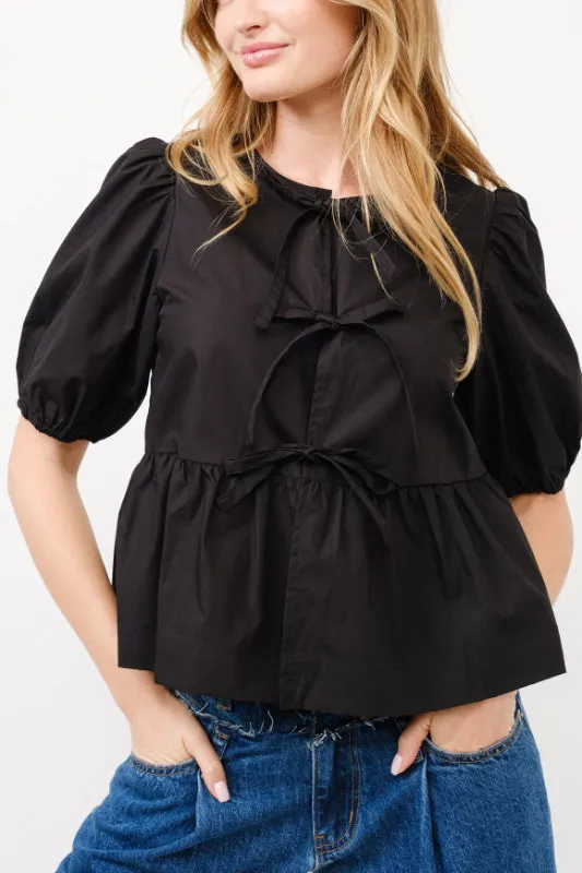 irena blouse - black