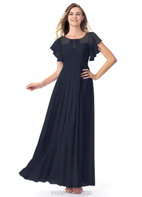 Kaylen Sheath/Column V-Neck Floor Length Natural Waist Sleeveless Bridesmaid Dresses