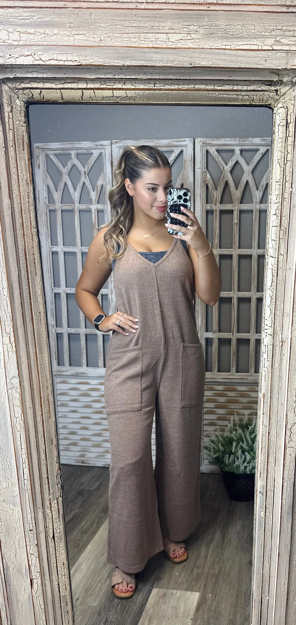 Kenna Knit Jumpsuit - Sand