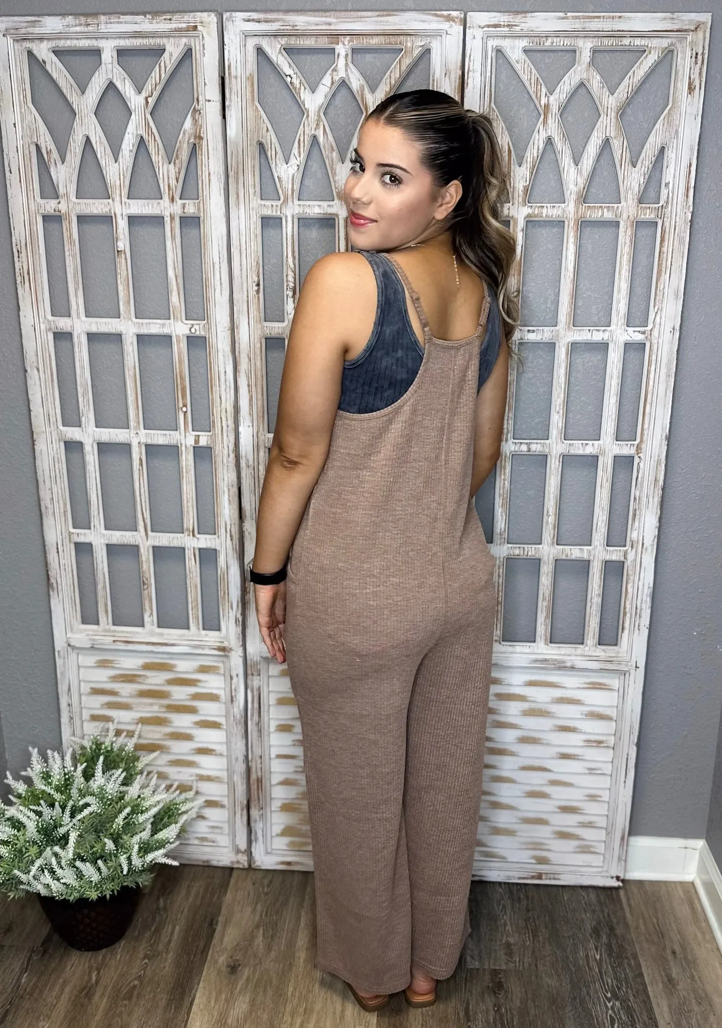 Kenna Knit Jumpsuit - Sand