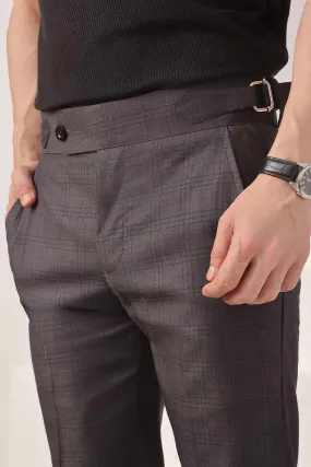 Kensington Fit Charcoal Club Check Trousers