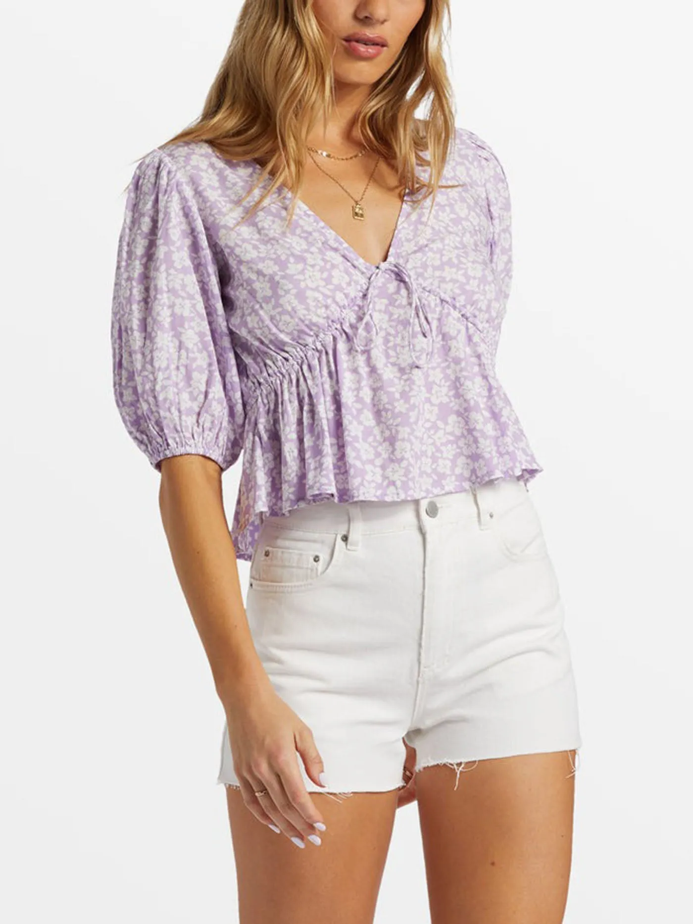 Lady Like Short Sleeve Blouse