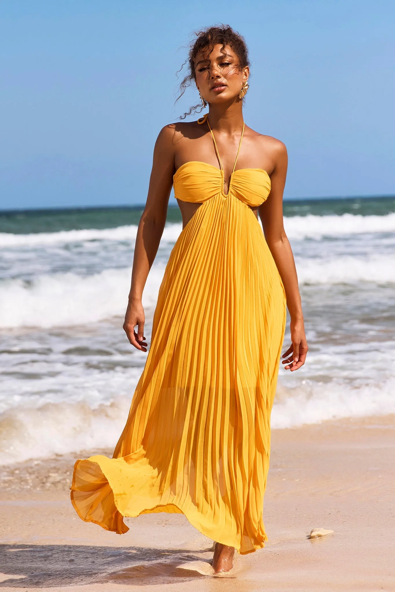 Martini Maxi Dress - Yellow