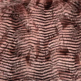 Mauve Pink Porcupine Feather Faux Fur Fabric