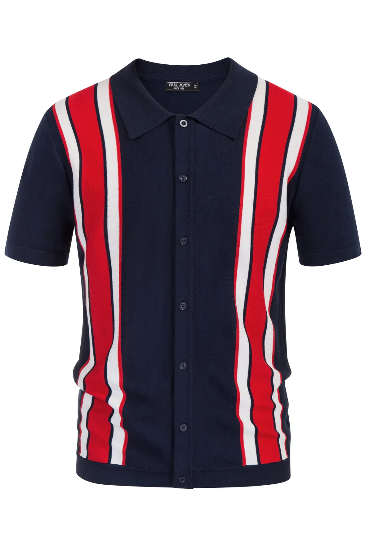 Mens Polo Shirts Vintage Striped Lightweight Knitting Golf Cardigans Shirts