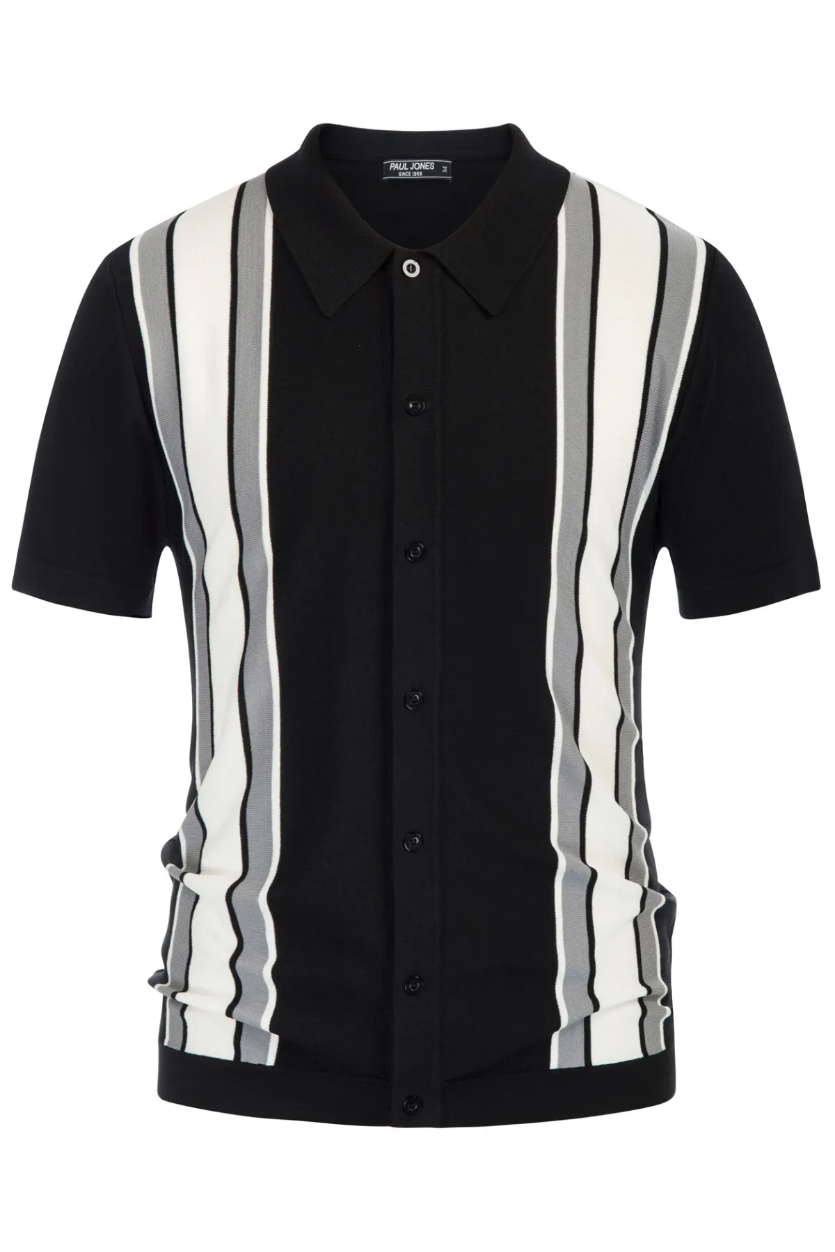 Mens Polo Shirts Vintage Striped Lightweight Knitting Golf Cardigans Shirts