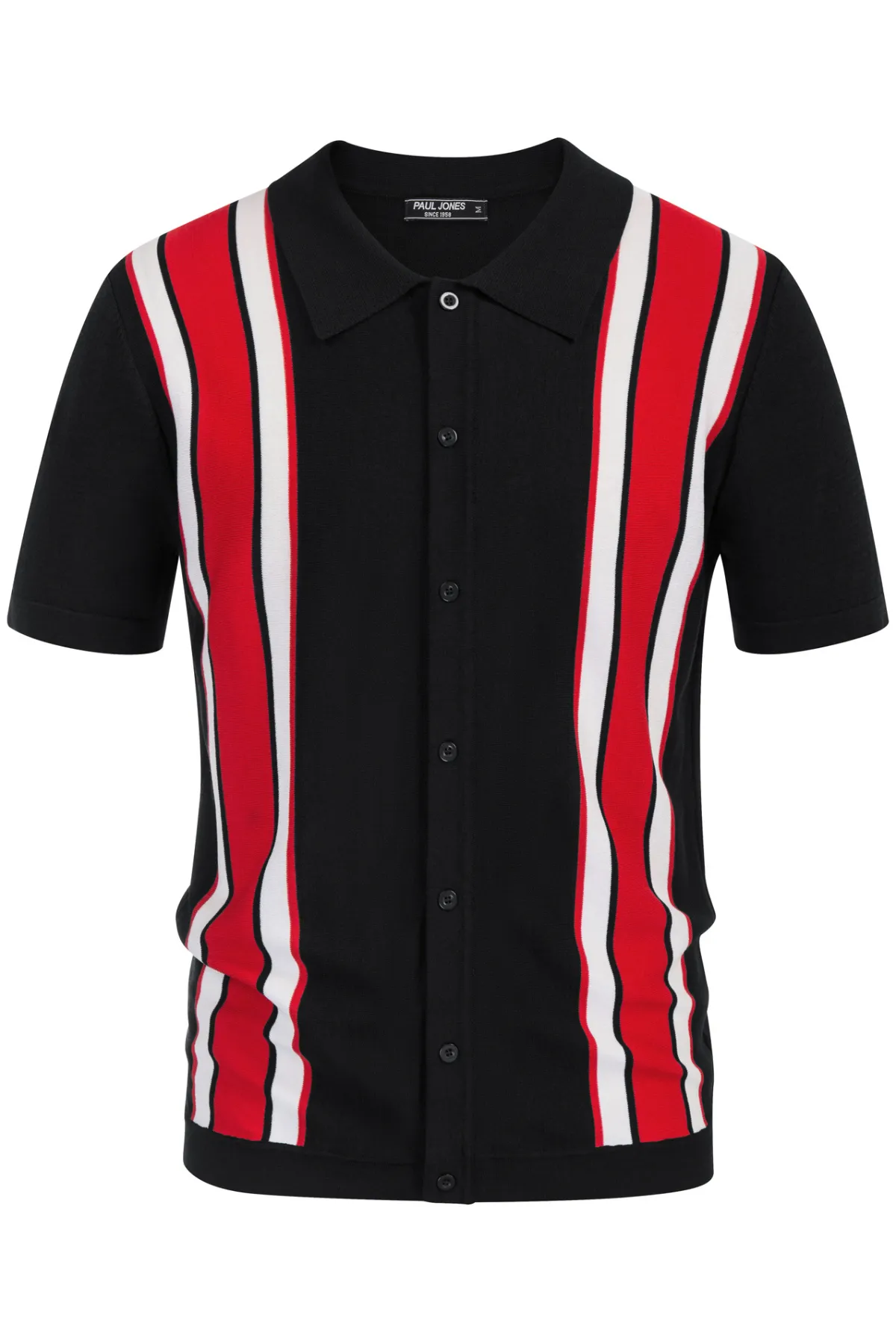 Mens Polo Shirts Vintage Striped Lightweight Knitting Golf Cardigans Shirts