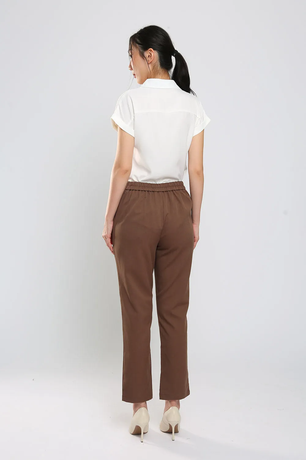 Monalise Tailored Pants in Coffee