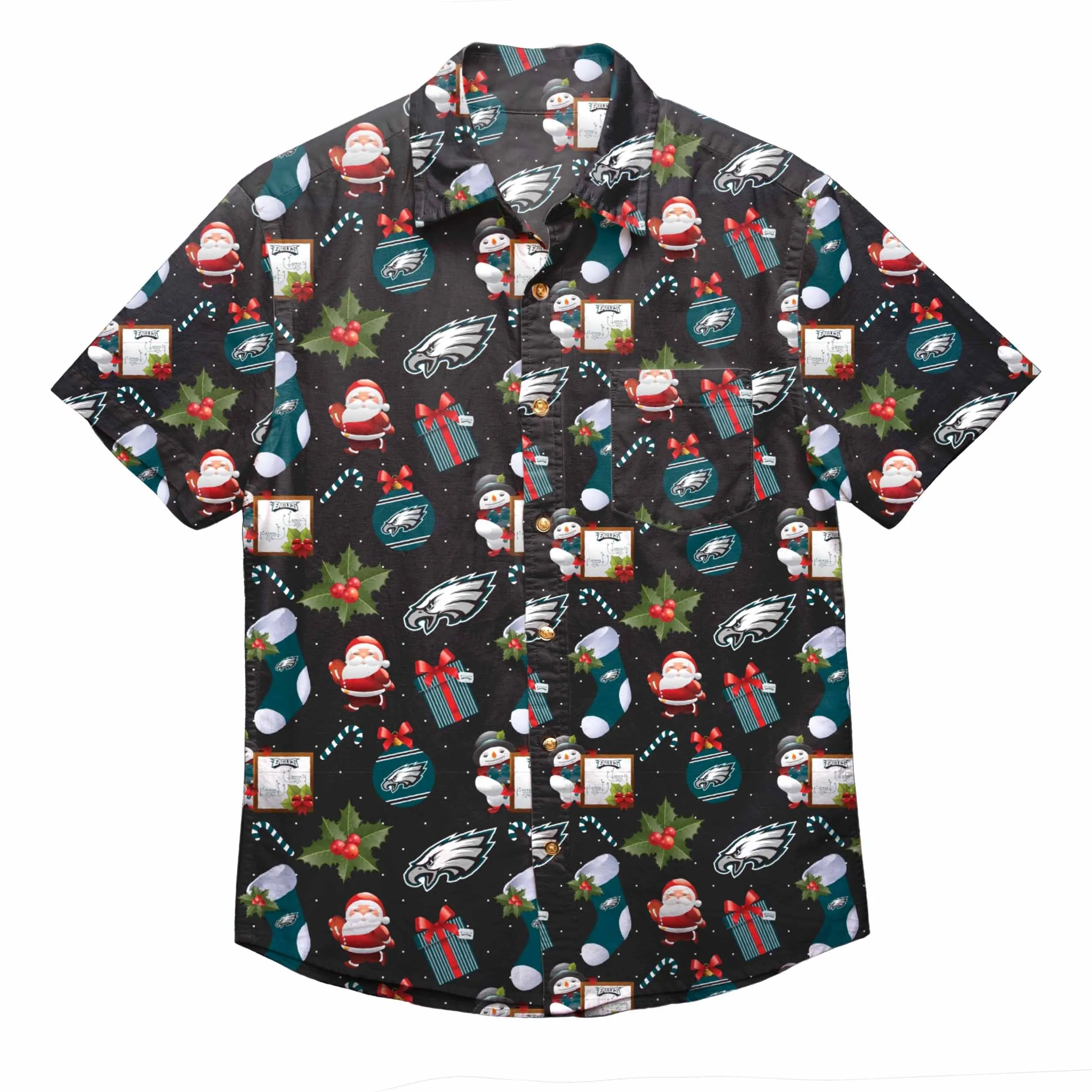 NFL Mens Christmas Explosion Button Up Shirts