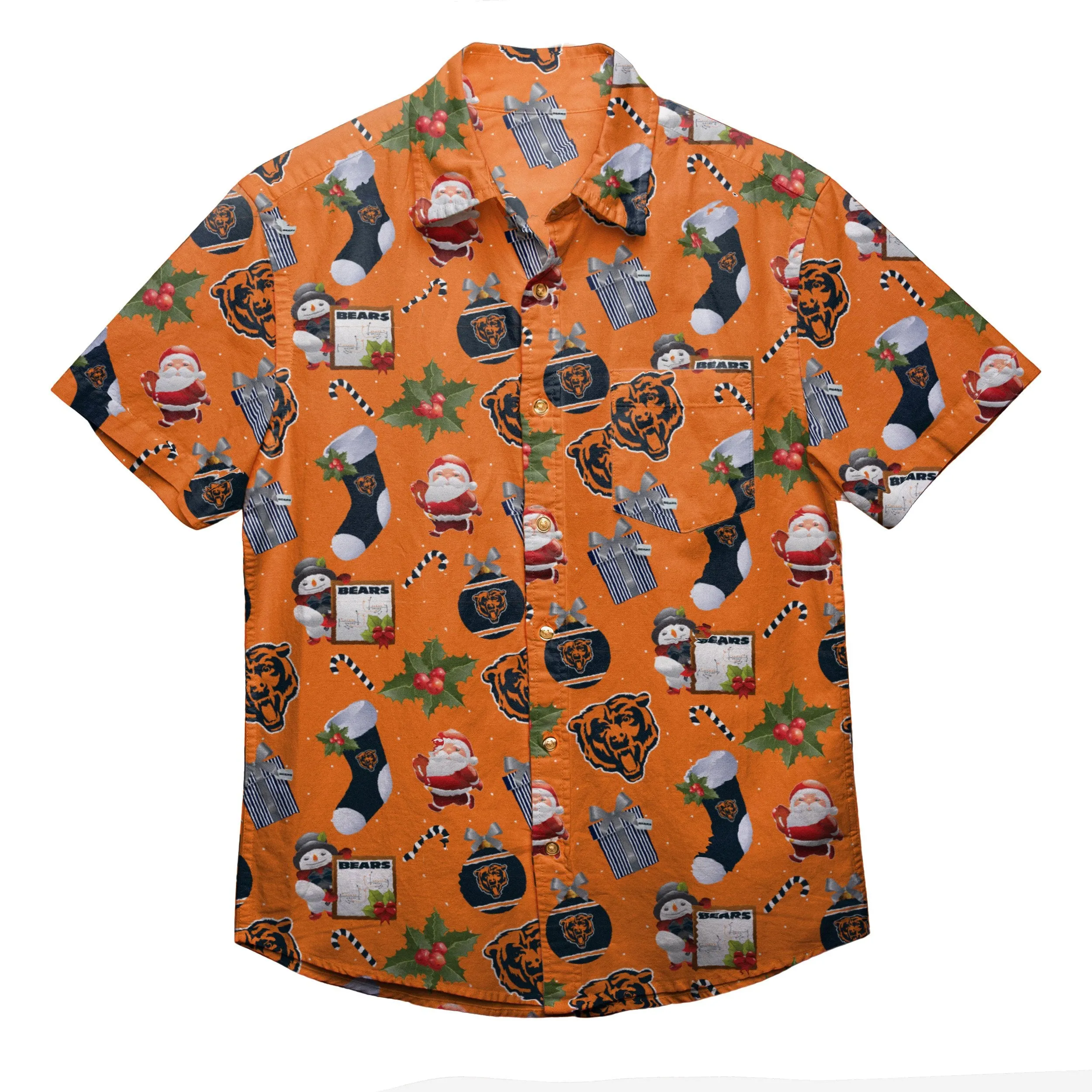 NFL Mens Christmas Explosion Button Up Shirts