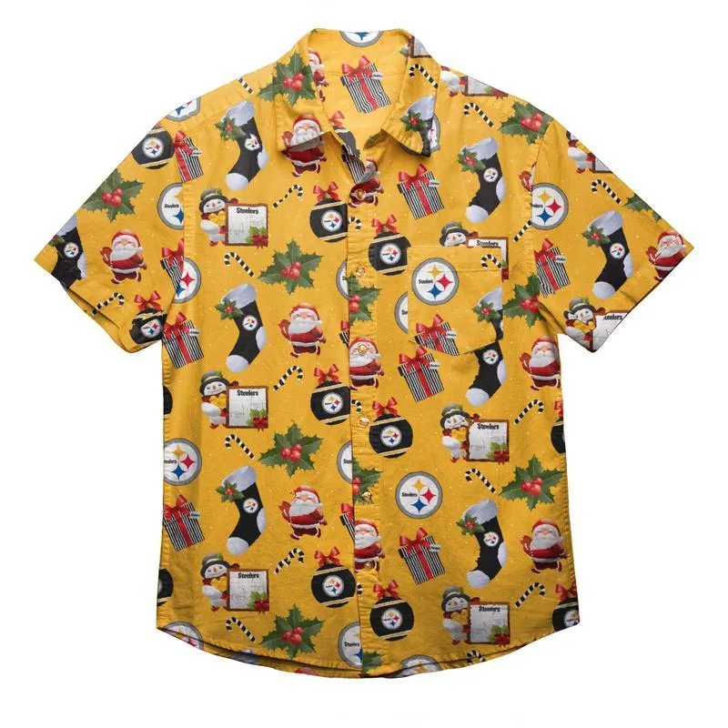 NFL Mens Christmas Explosion Button Up Shirts