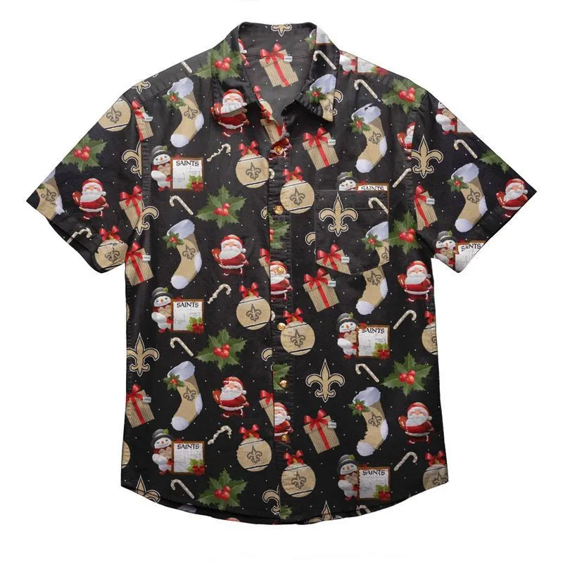 NFL Mens Christmas Explosion Button Up Shirts