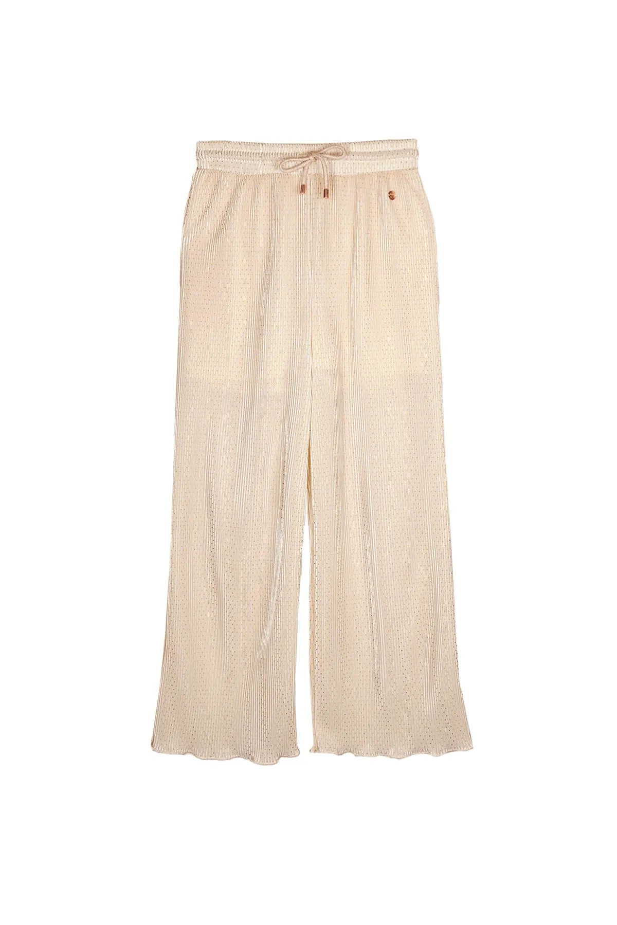 NoNo Sun AOP plissee palazzo pants