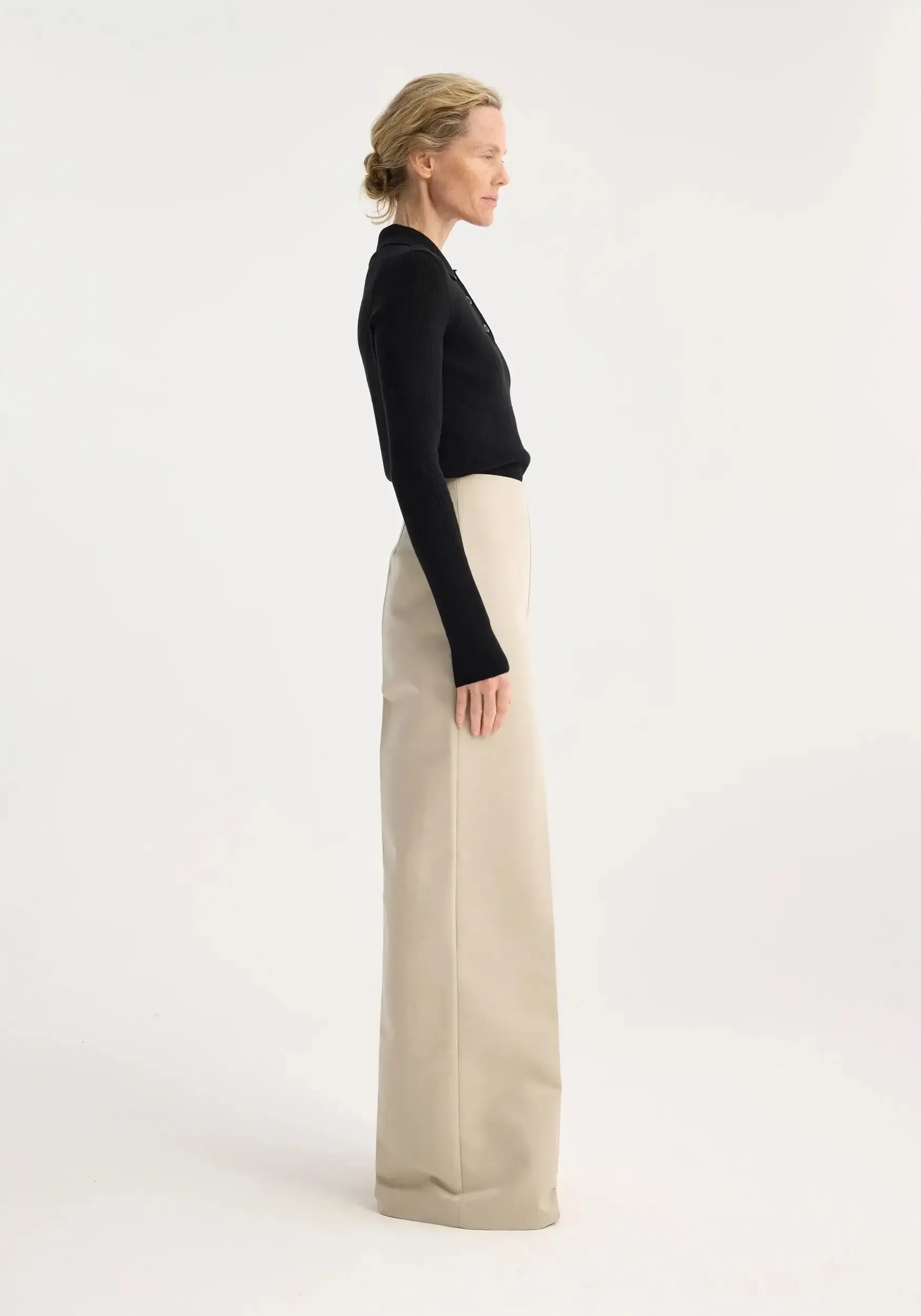 PALAZZO LEG SHAPED TROUSERS